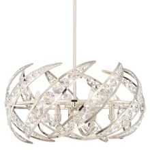 Crescent 6 Light 25" Wide Single Tier Chandelier With Clear Glass