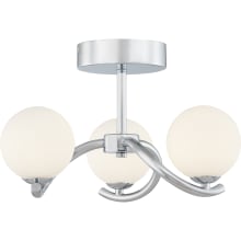 Essence 3 Light 16" Wide LED Semi-Flush Globe Ceiling Fixture