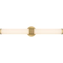 Kaye 2 Light 28" Wide LED Bath Bar with Etched Glass Shades