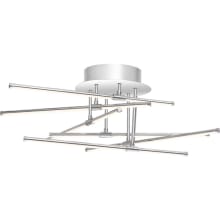 Lightshow 22-1/4" Wide Integrated LED Semi-Flush Ceiling Fixture with Acrylic Shades