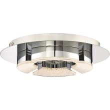 Lunette LED 12" Wide Flush Mount Ceiling Fixture with Clear Glass