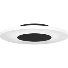 Rockwell 14" Wide LED Semi-Flush Ceiling Fixture with Onyx Glass Shade