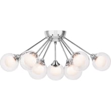 Spellbound 9 Light 21-3/4" Wide Semi-Flush Globe Ceiling Fixture with Glass Shades