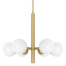 Solei 6 Light 28" Wide Chandelier with Cloud Glass Shades