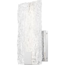 Winter 12" Tall Integrated LED Wall Sconce with Noodle Glass Panel Shade - ADA Compliant