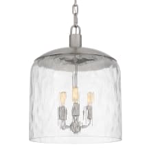 Selma 3 Light 14" Wide Pendant with Water Glass Shade