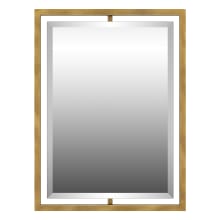 Quoizel Reflections 32"x24" Matte Black Rectangular Mirror