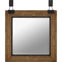 Becker 29" x 24" Square Beveled Wood Framed Bathroom Mirror