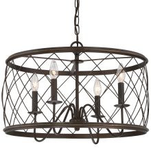 Dury 4 Light 21-1/2" Wide Taper Candle Chandelier