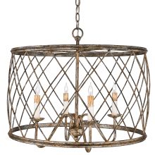 Dury 4 Light 23" Wide Taper Candle Chandelier