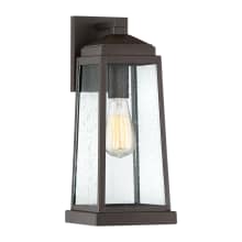 Ravenel Single Light 15-3/4" Tall Outdoor Wall Sconce with Glass Panel Shades