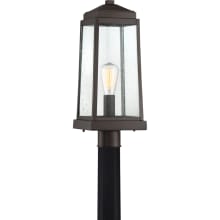 Ravenel Single Light 20" High Outdoor Single Head Post Light with Glass Panel Shades