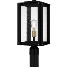 Robbins 19" Tall Outdoor Post Light with Seedy Glass Shade