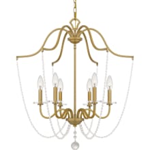 Sunday 6 Light 28" Wide Taper Candle Style Chandelier