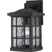 Stonington Single Light 13" Tall Outdoor Wall Sconce with Clear Water Glass