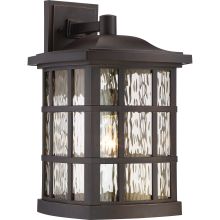 Stonington 1 Light 17" Tall Outdoor Lantern Wall Sconce with Water Clear Glass