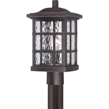 Stonington 1 Light 17" Tall Post Lantern with Clear Water Glass