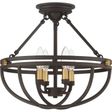 Sergeant 4 Light 16" Wide Semi-Flush Bowl Ceiling Fixture