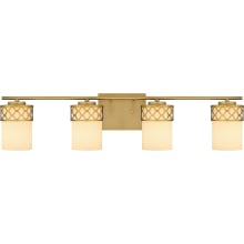 Tenley 4 Light 32" Wide Bathroom Vanity Light with Etched Opal Shades