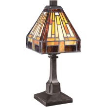 Stephen 1 Light 12" Tall Table Lamp with Tiffany Glass Shade