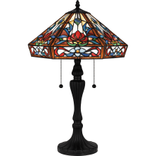 Brenner 2 Light 24" Tall Tiffany Table Lamp