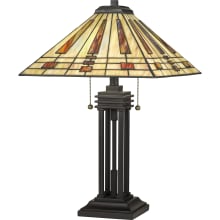 Stevie 2 Light 24" Tall Tiffany Table Lamp