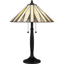 2 Light 24" Tall Tiffany Table Lamp