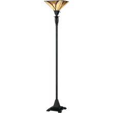 Asheville 1 Light 12" Wide Accent Floor Lamp with Glass Pyramid Shade