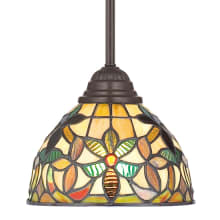 Kami 1 Light Mini Pendant with Tiffany Stained Glass