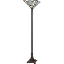 Maybeck Single Light 71" Tall Tiffany and Torchiere Floor Lamp