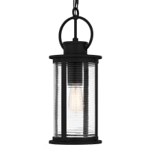 Tilmore 8" Wide Outdoor Mini Pendant with Ribbed Glass Shade