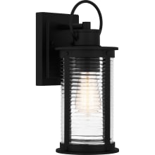 Tilmore 13" Tall Outdoor Wall Sconce with Ribbed Glass Shade