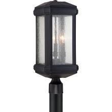 Trumbull 3 Light 22" Tall Post Lantern with Clear Seedy Glass