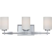 Taylor 3 Light 21" Wide Bathroom Vanity Light with Glass Cylinder Shades