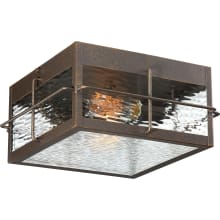 Ward 2 Light 12" Wide Outdoor Flush Mount Square Ceiling Fixture