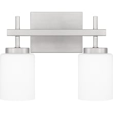 Wilburn 2 Light 13" Wide LED Vanity Light with Frosted Glass Shades