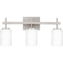 Wilburn 3 Light 22" Wide LED Vanity Light with Frosted Glass Shades