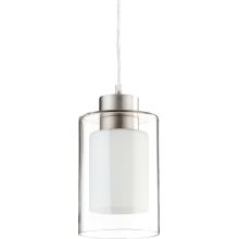 Single Light 5" Wide Mini Pendant with Glass Cylinder Shade