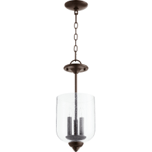 Richmond 3 Light 8" Wide Taper Candle Mini Pendant with Clear Seeded Shade