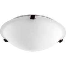 2 Light 12" Wide Semi-Flush Bowl Ceiling Fixture with Faux Alabaster Shade