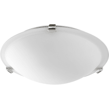 2 Light 12" Wide Semi-Flush Bowl Ceiling Fixture with Satin Opal Shade