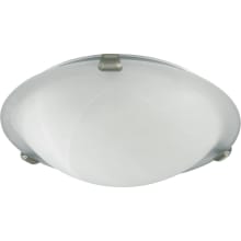 Satin 3 Light 16" Wide Flush Mount Bowl Ceiling Fixture with Shade