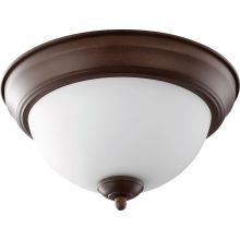 2 Light 12" Wide Flush Mount Bowl Ceiling Fixture