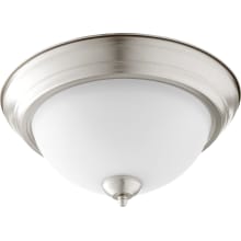 2 Light 14" Wide Flush Mount Bowl Ceiling Fixture