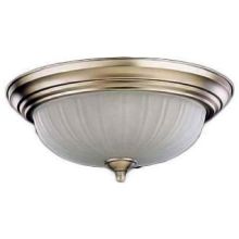 3 Light Flushmount Ceiling Fixture with Frost Frosted Glass Shade