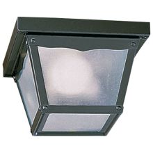1 Light Flushmount Outdoor Ceiling Fixture with Misty Diffused Shade