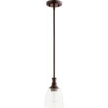 Richmond Single Light 5-1/4" Wide Mini Pendant with Clear Seeded Shade