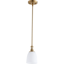 Richmond Single Light 5-1/4" Wide Mini Pendant with Satin Opal Shade