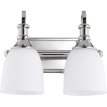 Richmond 2 Light 12-1/2" Wide Bathroom Vanity Light with Satin Opal Shade