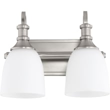 Richmond 2 Light 12-1/2" Wide Bathroom Vanity Light with Satin Opal Shade